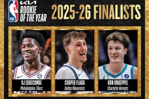 黑白体育官方网站-NBA官方：明早7点公布最佳新秀，弗拉格&amp;amp;克尼普尔&amp;amp;VJ候选
